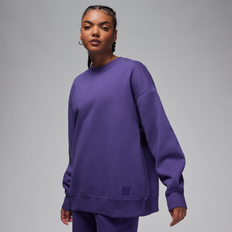 Dame - Lilla Gensere Jordan Flight Fleece Women's Crew-neck Sweatshirt Purple UK 20–22