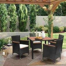 Patio Dining Sets Bed Bath & Beyond Lacoo PE Wicker/ Acacia Patio Dining Set