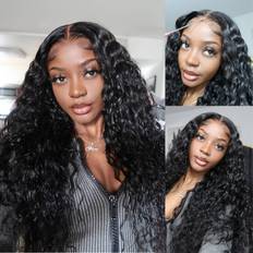 Black Wigs Nadula 7x5 Invisible Knots Water Wave Wig 14inch