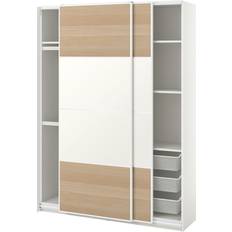 Ikea Pax Mehamn White Glazed Oak Kleiderschrank 150x201.2cm