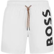 Hugo Boss White Swimming Trunks Hugo Boss Men's Quick-Drying Contrast Swim Shorts White White