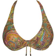 Dame - Gull Bikinioverdeler PrimaDonna Swim Sakarun Half Padded Plunge Bikini Top - Sunny Paisley