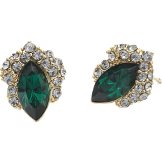 Lily and Rose Øredobber Lily and Rose Petite Camille Stud Earrings - Gold/Emerald/Transparent