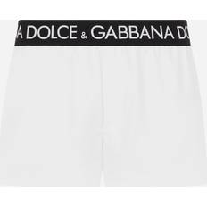 Dolce & Gabbana Men Swimwear Dolce & Gabbana Men's Logo-Waistband Swim Shorts OPTWHITE