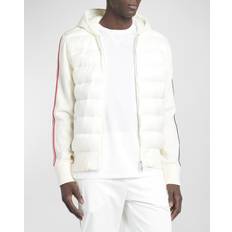 Men - Shell Jackets - White Moncler Down-paneled wool jacket white