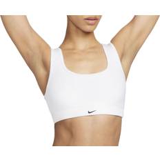 Nike White Bras Nike Alate All U Women's Light-Support Lightly Lined Ribbed Sports Bra - White/Black