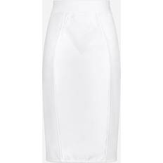 Dolce & Gabbana Midi skirt in powernet and satin optical_white