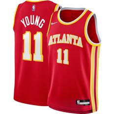 Basketball Game Jerseys Nike Kids' Atlanta Hawks Trae Young #11 Icon Swingman Jersey Red Red