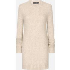 XXXS Dresses Dolce & Gabbana Ribbed-knit wool-blend sweater dress beige