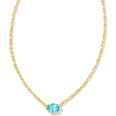 Kendra Scott Necklaces Kendra Scott Cailin Pendant Necklace Gold Aqua Crystal One