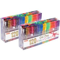 Shuttle Art 240 Pack Gel Pens, 2 Sets of 120 Colors Gel Pens for Adults Coloring Books Drawing Doodling Crafts Scrapbooking Journaling