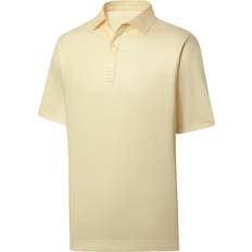 FootJoy Golf Lisle MiniCheck Print Polo Shirt Yellow/White
