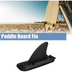 Inflatable SUP Board SUP Sets 4' Surfboard Fin Paddle Board Fin Detachable with Base PVC Center Fin Universal for SUP Black