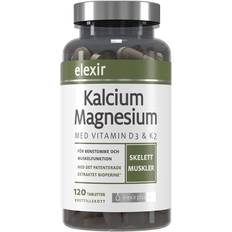 Forbedrer muskelfunksjonen Vitaminer & Mineraler Elexir Pharma Kalcium Magnesium 120 st