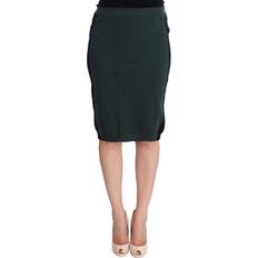 Men Skirts Mila Schon Green Wool Blend Pencil Skirt IT42