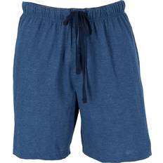 Hanes Men's Jersey Knit Cotton Button Fly Pajama Sleep Shorts Blue