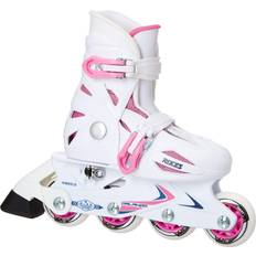 Youth Ice Hockey Skates Roces 400687 Model Orlando III Kids Inline Skate, 13jr-3, White/Pink