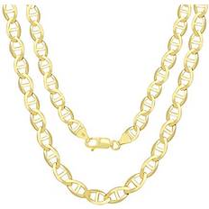 Nuragold Mariner Link Chain Pendant Necklace - Gold