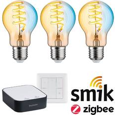 Lyskilder Paulmann bundle smart home zigbee gateway schalter 3 rgbw lampen g95 e27 Weiß