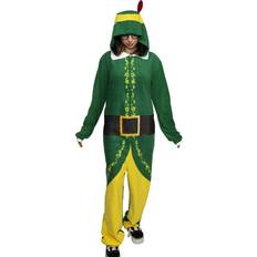 Clothing Buddy the Elf Adult Costume Onesie Black/Green/Yellow