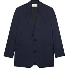 Ami Paris Men Blazers Ami Paris single-breasted blazer men Virgin Wool Blue