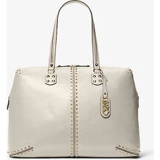 Michael Kors Damen Weekender Michael Kors Women's Astor Extra-Large mit Nieten Weekender, Light Cream