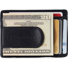 Wallets & Key Holders Swiss RFID Dermot Money Clip Front Pocket Wallet Gift Box Black