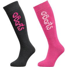 Barts Twin Pack Kids' Socks Anthracite/Fuchsia