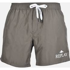 Replay Badehosen Replay Contrast Logo Swim Shorts, Khaki