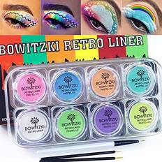 Eyeliners Bowitzki 8x5 Gram Water Activated Eyeliner Hydra Liner Makeup Pastel UV Glow Color Graphic Face and Body Paint