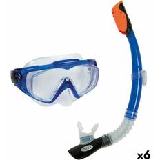 Snorkelsett Intex Snorkelbriller og -rør Aqua Pro Blå 6 enheter