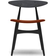 Carl Hansen & Søn CH33P Black lacquered Oak Kjøkkenstol 74cm