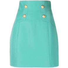 Cotton - Midi Skirts Balmain Wool miniskirt blue