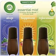 Reed Diffusers Air Wick Air Wick Essential Mist Refill, 3 ct Multipack, Sleep, Happiness, Rejuvenate, Essential Oils, Air Freshener, Aromatherapy, Diffuser Not Included
