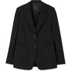 St John Stretch Crepe Single-Breasted Suiting Jacket Black