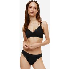 H&M Damen Wattierter BH Seamless Schwarz