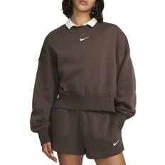 Clothing Nike Women's Sportswear Phoenix Fleece Over-Oversized Crew Neck Sweatshirt - Baroque Brown/Sail