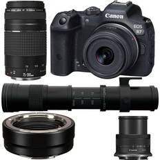 Canon EF/EF-S DSLR Cameras Canon EOS R7 + RF-S 18-45mm F4.5-6.3 IS STM + EF 75-300mm F4-5.6 III