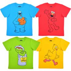 Sesame Street Elmo Cookie Monster Oscar & Big Bird T-Shirt Set 4-pack - Multicolor