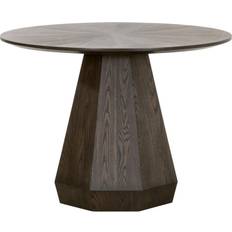 KATHY KUO HOME Courtney Rustic Lodge Brown Dining Table 42x42"