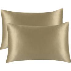 Silk Pillow Cases Hannah Linen Satin Pillow Case Beige