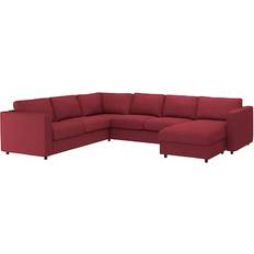 Ikea Vimle Red/Brown Sofa 349cm 5-Sitzer