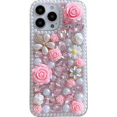 Shein Diy Handmade Bling Rose Design Case for iPhone