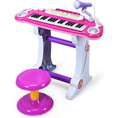 Toy Pianos Goplus Kids Electronic 37 Key Keyboard with Microphone