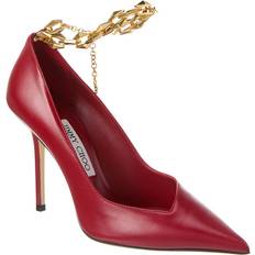 Jimmy Choo Diamond Talura leather pumps red