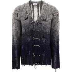 Men - White Cardigans Off-White Distressed Mohair Cardigan