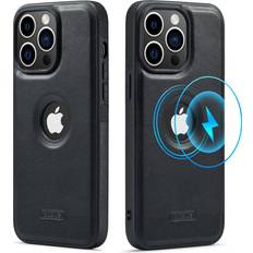 Pro Leather Case - iPhone 14 Pro Max - Black (MagSafe Compatible)