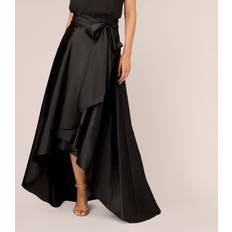 Adrianna Papell Skirts Adrianna Papell Satin High-Low Skirt Black Black