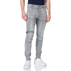 Gray - L - Men Jeans Men's D-5620 3D Zip Skinny Faded Jeans Vintage Oreon Grey Vintage Oreon Grey