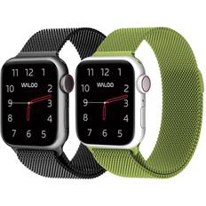 Waloo Milanese Band for Apple Watch Series 1-7 (2-Pack)